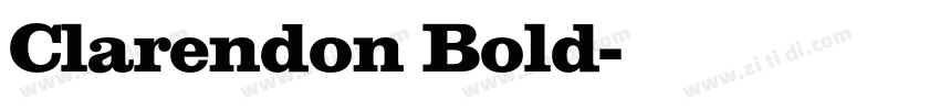 Clarendon Bold字体转换